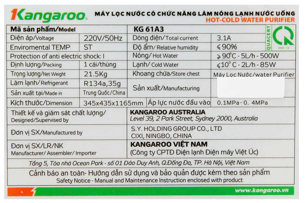 may loc nuoc nong lanh kangaroo kg61a3 12 org