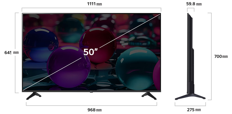 Smart TV UHD AI 4K 50 inch LG 50UA7350PSB