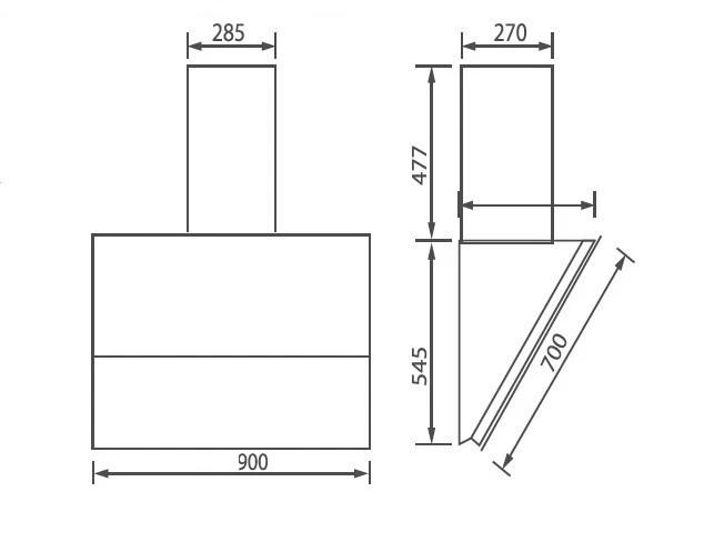 Máy Hút Mùi Kính Vát Cong Canzy CZ-2890GH