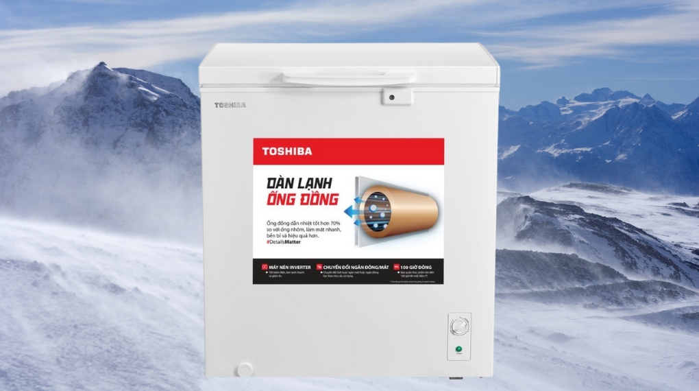 Tủ đông Toshiba Inverter 143 lít GR-RC185CM-PMV(01)