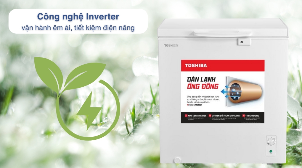 Tủ đông Toshiba Inverter 143 lít GR-RC185CM-PMV(01)