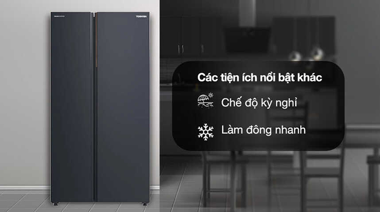 Tủ lạnh Toshiba Inverter 711 lít Side By Side GR-RS910WI-PMV(06)-MG