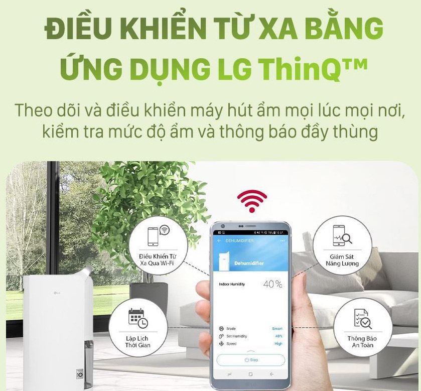 Máy hút ẩm LG Dual Inverter 16L MD16GQSE0.ABAE