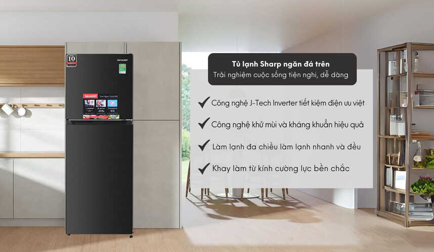 Tủ lạnh Sharp SJ-X270V-DG Inverter 247 lít