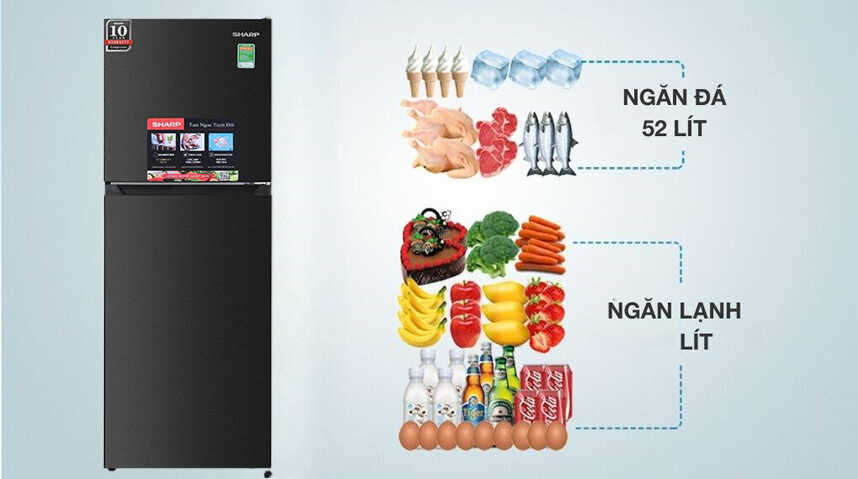 Tủ lạnh Sharp SJ-X270V-DG Inverter 247 lít