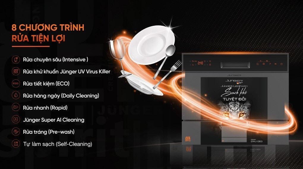 Máy rửa bát mini Junger Leopard DWJ-063