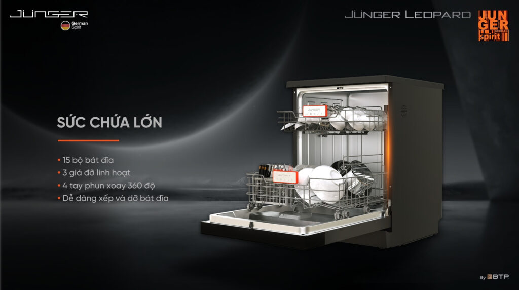 Máy rửa bát 15 bộ Junger Leopard DWJ-163